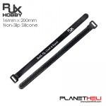 RJX HOBBY Non-Slip STITCHED Silicone Battery Straps – 2 Pcs / PACK (Width: 16mm Length: 200mm )